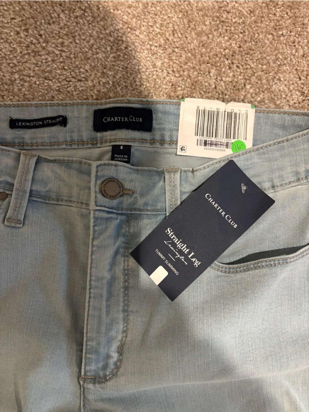 Charter Club Straight Jeans in Light Blue
